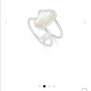 Elyse sterling silver ring Ivory Mother of Pearl